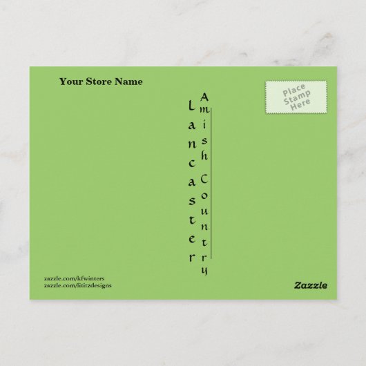 羊はがき、アミッシュ諺。テキストの追加 ポストカード (裏面)