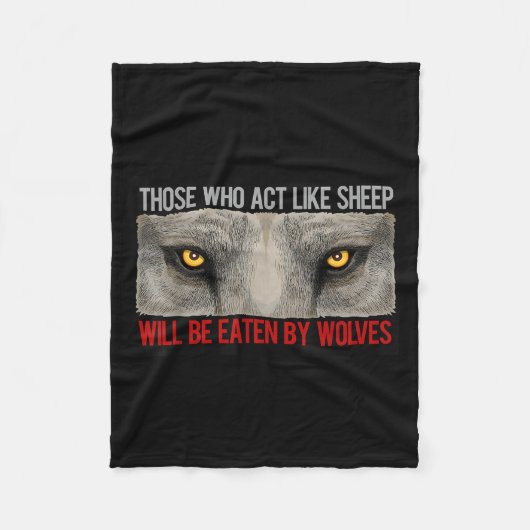 羊は狼ではない、強く、男らしさモーメント フリースブランケット (正面)