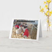 羊は自分の思い通りに言うハッピーバースデー カード (黄色い花)