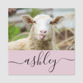 羊は舌を出す 名札 (正面)