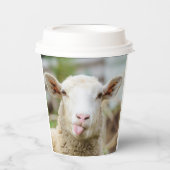 羊は舌を出す 紙コップ (正面)