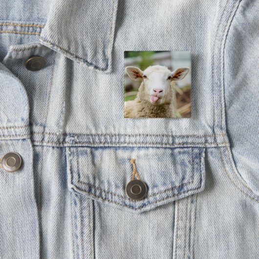 羊は舌を出す 缶バッジ (インサイチュ)