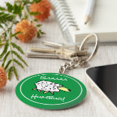 羊はBaaaa Humbugと言う – クリスマス キーホルダー (側面)