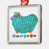 羊やヤギの年 – メタルオーナメント (左)