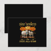 羊や秋に簡単に気を取られる ポストカード (正面/裏面)