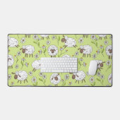 羊をホニーの露の緑にカウント デスクマット (キーボード&マウス)