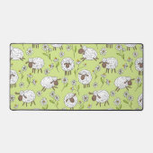 羊をホニーの露の緑にカウント デスクマット (正面)