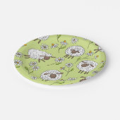 羊をホニーの露の緑にカウント ペーパープレート (アングル)