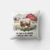 羊を使った宗教詩 クッション (正面)