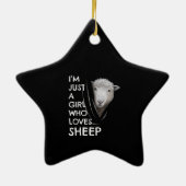 羊を愛する女の子 | Sheep Fansギフト セラミックオーナメント (裏面)