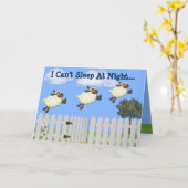 「羊を数える」考えのグリーティングカード カード (黄色い花)