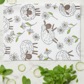 羊を白で数える キッチンタオル (折り畳み)