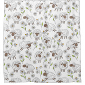 羊を白で数える シャワーカーテン (正面)