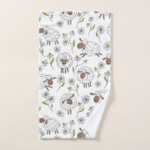 羊を白で数える バスタオルセット (ハンドタオル)