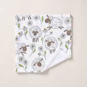 羊を白で数える バスタオルセット (ウォッシュタオル)