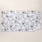 羊を白で数える ビーチタオル (正面)