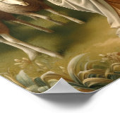 羊を緑の牧草地で導くイエス ポスター (角)