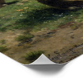 羊を連れた羊飼いの女性 ポスター (角)