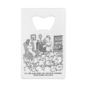 羊を連れて家から働く羊飼い クレジットカード栓抜き (裏面)