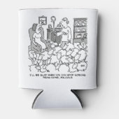 羊を連れて家から働く羊飼い 缶クーラー (正面)