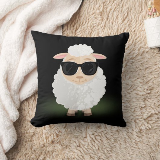 羊カッコいい クッション (ブランケット)