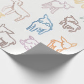 羊カラフル ラッピングペーパー (角)