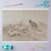 羊グラファイトのアートワークの切り離し紙 薄葉紙 (クラフト)