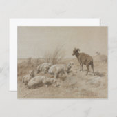 羊グラファイトアートスクレーブック紙 (正面/裏面)