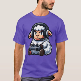 羊ゲーマー ビデオゲーム 少年 ファミリー Tシャツ