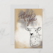 羊サンキューカード サンキューカード (正面/裏面)