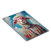 羊スタイリッシュピンクの眼鏡フローラ衣装ブルースカイ ノートブック (右側)