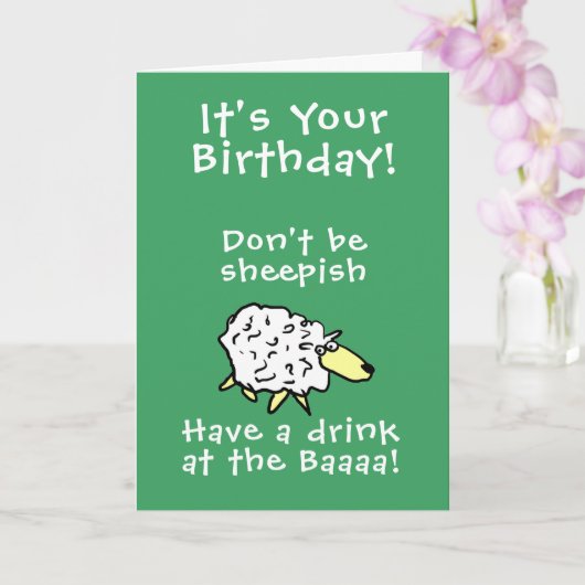 羊デザイン漫画 カード (蘭)