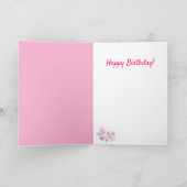 羊ファンシー「私たち両方から」誕生日 カード (内部)