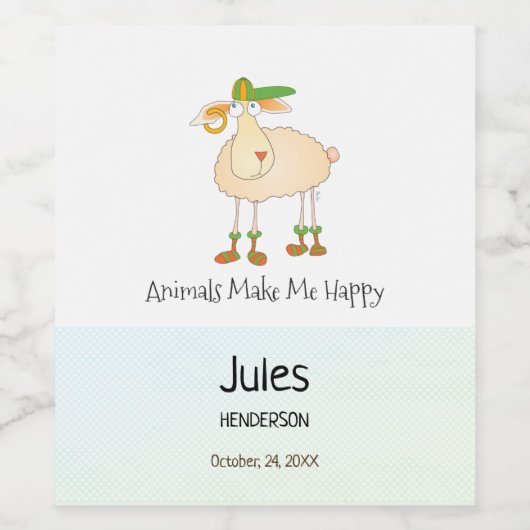 羊モダン ワインラベル (シングルラベル)