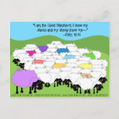 羊ユニークの良い羊飼い感動的葉書 ポストカード (正面)