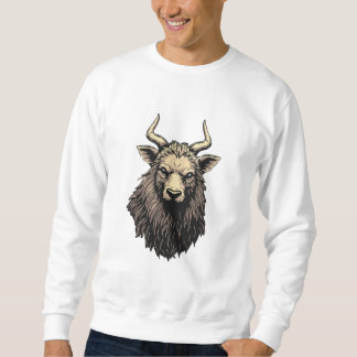 羊ユニーク画飾のセーター スウェットシャツ