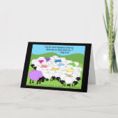 羊ユニーク誕生日カード カード (正面)