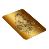 羊中国のやラムの黄金の磁石の年 マグネット (右側)