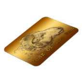 羊中国のやラムの黄金の磁石の年 マグネット (左側)