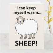 羊保は温まる カード (黄色い花)