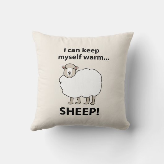 羊保は温まる クッション (裏面)