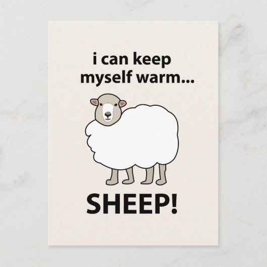 羊保は温まる ポストカード (正面)