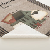 羊初期の付き緑のサルトボックスホーム シェルパブランケット (3/4)