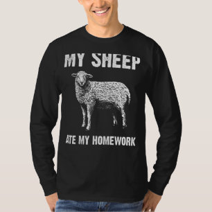 羊子供へ女の子の男の子飼い家畜動物 Tシャツ