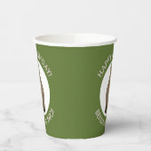 羊毛のサイのエラスモウパーソナライズされたム誕生日 紙コップ (左)