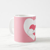 羊毛の愛の羊！マグ コーヒーマグカップ (正面左)