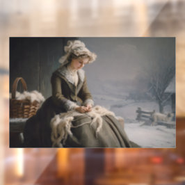 羊毛の摘み ウィンドウサイン