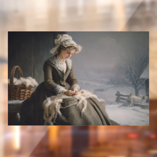 羊毛の摘み ウィンドウサイン (シート2)