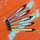 羊毛の白い羊のピクセルアートパターンの群れ 黒ボールペン