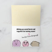 羊毛の羊毛編み物 カード (内部)